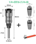 Premium 8mm And 1/4 Inch Shank Er Router Bit Extension Rod For Woodworking Milling Cutter Tools, High Carbon Steel Rod and ER16 collets.