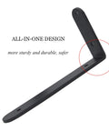 Solid As A Rock Heavy Duty Wall Mounted Shelf Brackets For Clean Floating Planks With Gritty Industrial Look And No Sweat Setup For Impressive Home Organization Hacks Set Of Two Bright White, black L style bracket.