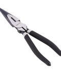 Long nose pliers from Five Piece Pliers Set With Durable Nylon Case Includes 8 Inch Diagonal Pliers 8 Inch Combination Pliers 8 Inch Long Nose Pliers 8 Inch Groove Joint Pliers And 8 Inch Slip Joint Pliers For Home DIY And Pro Use Black.