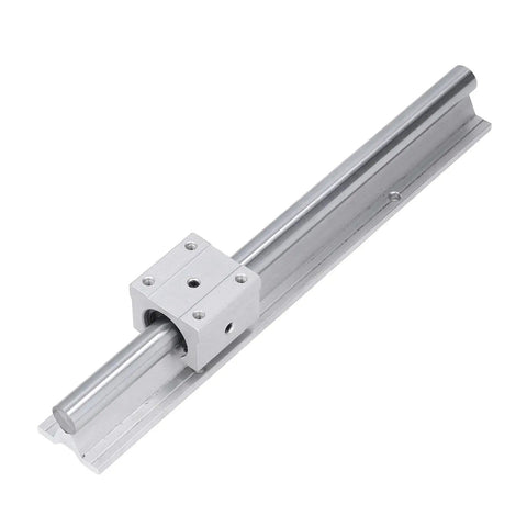Two Piece 300mm Steel Linear Rail Guide With SBR16 Slide Block For CNC Parts And Precise Motion, Easy Install With Five Mounting Holes On Each Block.