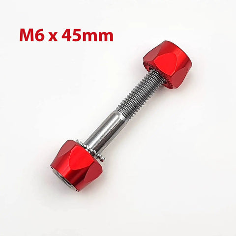 Red Aluminum Alloy Seatpost Binder Bolt For Road MTB And Vintage Steel Frames Easy Install Seat Clamp Screw 45mm Axle