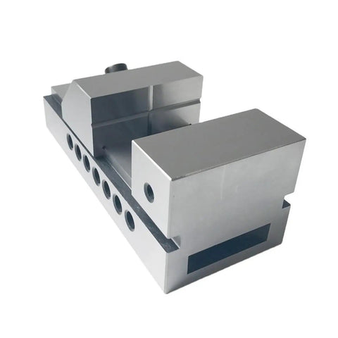 Precision QKG25 Universal Machine Vise Clamp For Milling And Drilling Tools, heavy-duty aluminum workpiece holder, compact design.