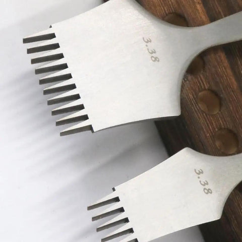 Leather Craft French Angled Chisel Set For Hole Punching And Lacing Stitching High Speed Steel Tools with 3.38mm size
