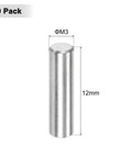3x12 mm dowel pin in 316 stainless steel, part of 40 Pack 3x12 Mm Dowel Pins In 316 Stainless Steel For Metal And Wood Projects.