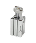 Compact Guide Rod Air Cylinder Pneumatic Actuator Delivering Rock Solid Linear Motion And Bulletproof Aluminum Build for automation.