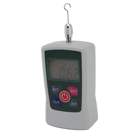 Pocket Size Digital Force Gauge 1N To 10N Push Pull Tester With Aluminum Alloy Build Built In Sensor And Plus Or Minus One Accuracy Handy Tension And Compression Meter For Workshops Labs And DIY Projects, front view