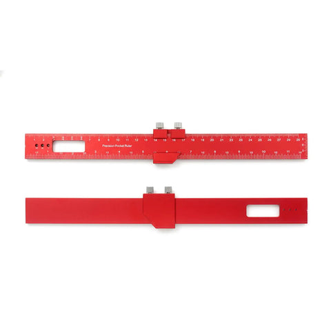 Woodworking Ruler With Adjustable Guide And 45 Degree Reference, Pro Grade Measuring Layout Ruler For Woodworking Projects