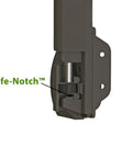 Magnetic Pool Safety Gate Latch For 20 Inch Tall Black Gate, Keyed Alike, Safe Notch Engagement, detail of latch mechanism