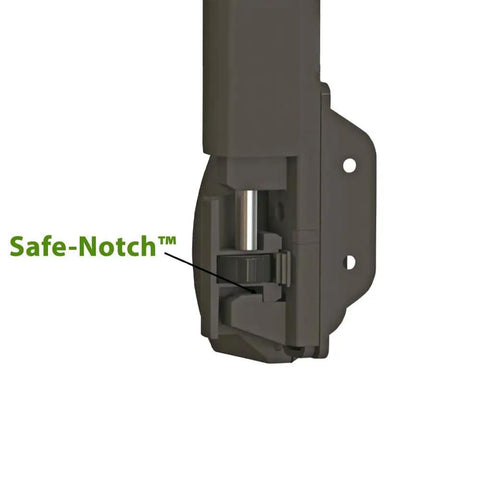 Magnetic Pool Safety Gate Latch For 20 Inch Tall Black Gate, Keyed Alike, Safe Notch Engagement, detail of latch mechanism