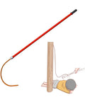 Red 1 Meter High Voltage Insulated Safety Tool For Electrical Pros And DIYers Portable Heavy Duty Insulated Rod With Heat Shrink Tubing For Maximum Shock Protection In Power Plants Factories And Auto Maintenance, shown with rescue hook use