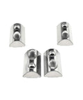 M6 T Slot Nuts For 4040 Aluminum Extrusion, Spring Ball Loaded Rollin Elastic Nuts, 8mm Slot, Carbon Steel, 15 Pack, Fits 4040 Profiles For 3D Printers And DIY Projects, four visible in front view showing nickel-plated finish.