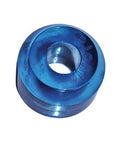 Close-up of blue bushing from Bionic Quad Skate Bushings Set Medium Red For Inline Skates Pro Grade High Rebound Elastomer For Long Life