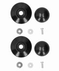 Upgrade Your Kitchen Crew With This Badass Pot Lid Handle Kit Featuring High Quality Phenolic Plastic Knobs For Sturdy Universal Cooking Pots With Simple Setup And Tough Grippy Handles For Any Chef On The Block. black phenolic plastic pot lid handle kit with 6mm screw, washers, and knob parts