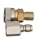 Top Shelf Quick Connect Filling Charging Hose With 1/8 Inch Thread High Pressure Pneumatic Air Line no fuss coupler pair shown in close-up.