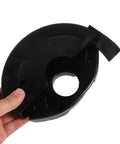 Hand holding black Enclosed Angle Grinder Protective Cover Guard With Easy Install, Heavy Duty Safety Shield For Cutting Machines