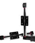 Compact Linear Guide Belt Drive Module For CNC With Nema 17 Stepper Motor 100mm Stroke Aluminum