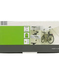 Heavy Duty Ceiling Bike Hoist For Garage With 100 Lb Capacity, Quick Mount Pulley Rack For Mountain Bikes, Strong Steel Frame With Nylon Coated Hooks To Protect Your Ride. Box showing ceiling bike hoist kit, 4 m lift, 20 kg capacity, bicycle storage