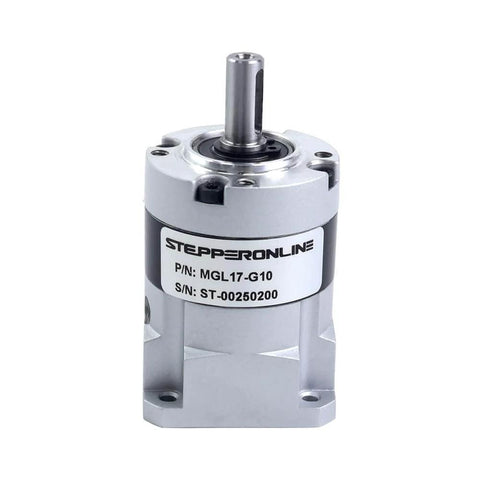MGL Series Planetary Gearbox For NEMA 17 Stepper Motor, 10:1 Gear Ratio, 30 Arc-Min Backlash, metal housing front view