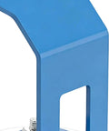 Heavy-Duty Magnetic MIG Welding Torch Holder Storage Stand With Instant Grip Steel Workbench Rack close-up view of blue steel construction