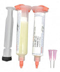 Syringe Solder Paste Flux Kit NC-559-ASM 10cc for PCB BGA includes flux, solder ball paste, needle, and caps.