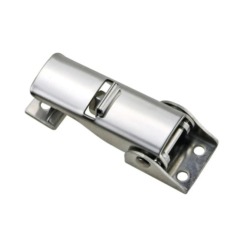 Heavy Duty Adjustable 304 Stainless Steel Toggle Draw Latch With Strong Hasp Lock For Toolboxes Trunks And Cabinets Durable Secure Fastener at an angle.
