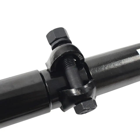 0 To 8 Inch Front Suspension Track Bar For Ford F250 F350 Super Duty 2005 To 2016 Forged Adjustable Panhard Bar Rod, Beefy 4x4 Ready, CNC Machined Steel, Maintenance Free Bushing close-up of adjustable steel joint