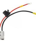 Badass Heavy Duty Waterproof Extension Cord 10 AWG 50A Power Cable With Knockout Tough M8 Ring Terminals close-up of M8 connectors