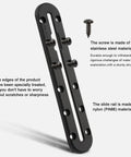 Four Pack 9.9 Inch Low Profile Kayak Gear Track Rails For Flat Surfaces, Create Track Style Mount Points For Rod Holders, Cup Holders, Paddle Clips, Camera Arms And Fish Finder Mounts For Your Kayak, black nylon PA66 rail with stainless steel screws