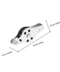 Diagram of stainless steel pulley wheel from 2 pack for kayaks and canoes, showing dimensions of marine deck hardware