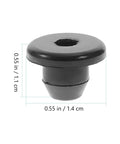 105 Pcs Black Rubber Jack Oil Plug Set for Floor Bottle Jacks, heavy duty hydraulic seal plug with measurements.