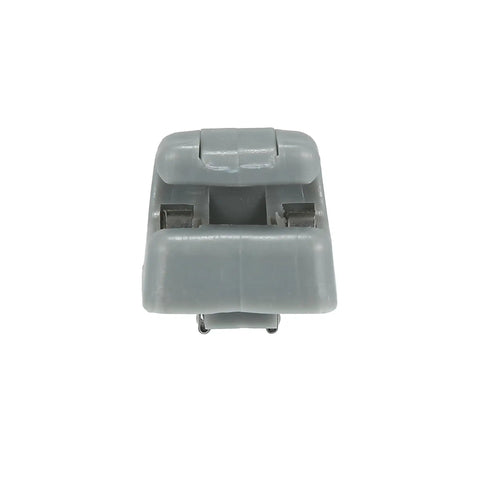 Front view of Mercedes Sun Visor Hook Clip for Classic Models W123 W124 W126 W201 190E S Class Gray 2 Pack Durable Interior Accessory