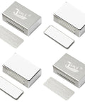 Magnetic Cabinet Catches With Ultra Strong Adhesive No Tools Needed For Quick No Hassle Install On Kitchen Cabinets Cupboards Wardrobes And Drawers Easy Install Self Locking Door Magnets, 4 stainless steel pieces with adhesive strips