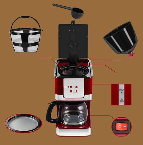 Kickstart Your Mornings With This Automatic Bean To Cup Coffee Machine Featuring A Reusable Permanent Filter And Backlit Touch Panel. Includes parts.