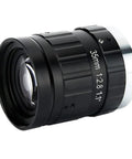 Pro Grade C Mount Machine Vision Lens 12mm F2.8, 1 Inch Sensor, Manual Iris and Focus, Low Distortion, side view with locking screws