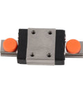 Miniature 7mm Width Linear Guide Rail With Slide Block For Small Automation Projects And Precision Instruments In 40mm 55mm Or 70mm Lengths High Load 4 Point Contact Ball Retainer For Smooth Motion And Compact Machines. front view