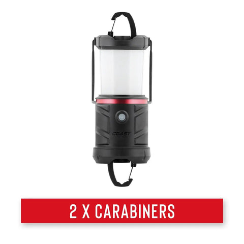 Dual Color LED Emergency Light 1250 Lumens, Storm Proof and Outdoor Ready, Power Bank, Black light with two carabiners