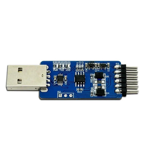Do It All USB To TTL And RS485 Converter Module with dual logic, CH340E and SP485 chipsets, blue circuit board