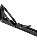 Sturdy Folding Shelf Brackets Set, Heavy Duty Steel Triangle Hinge Brackets For Wall Mounted Shelves, 10 Inch, side view.