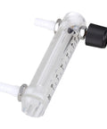 Acrylic Oxygen Gas Flowmeter 0.5 to 5 LPM with control valve, single-phase industrial use, suitable for oxygen monitoring and regulation.