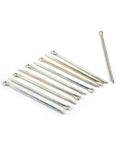 Cotter Pin Kit One Eighth Inch by Three Inch 10 Pack for Dynalite Calipers, silver stainless pins displayed on white background