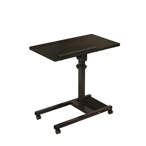 Mobile Adjustable Height Laptop Desk on Wheels Tiltable Work Table for Laptop or Notebook with Swivel Cart and Mouse Pad