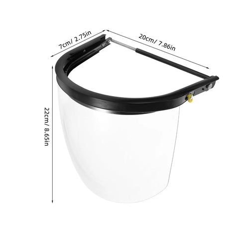 Badass Heavy Duty Protective Visor With Rock Solid Impact Resistant Shield And Adjustable Spring Band Welding Hood dimensions 20cm x 22cm.