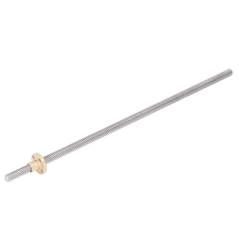 T8 Lead Screw 300mm Kit With Stainless Steel Rods And Brass Nut For 3D Printer And CNC Machine Linear Motion Guide Rail DIY Automation Parts High Precision Low Backlash For Smooth Motion And Accurate Positioning, stainless lead screw with brass nut