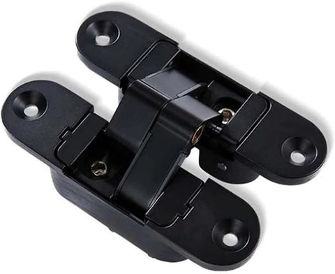 Two Pack Hidden Door Hinges For Wood Doors, 180 Degree Inside And Outside Opening, Right Hand, Gold Finish, Rust Resistant, Heavy Duty Concealed Door Hardware For Entry Doors