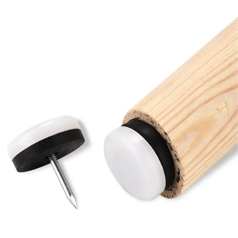Heavy Duty Nylon Furniture Glides 400 Piece Pack thickened slide on wooden chair leg with nail for floor protection.