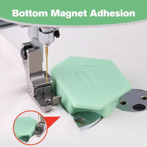 Seam Guide For Sewing Machine Magnetic Polygonal Gauge Upgraded Multi Purpose Tool With Scale For Edge Alignment in use