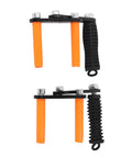Heavy Duty Stainless Steel Drywall Lifter And Gypsum Board Handler built tough, featuring orange grips and black frame for secure handling.