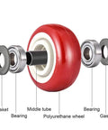 Heavy Duty Rubber Castor Wheels With Slam Dunk Brake Setup For Quiet Furniture Roll Rock Solid Steel Build showing polyurethane wheel and bearings