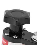 Close-up of Heavy Duty Welding Ground Clamp With Rock Solid Magnetic Grip, showing the black knob and metal base for 200A power.