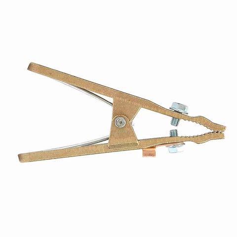 Top Tier Brass Welding Earth Clamp For 260A 300A 500A showing brass construction and strong clamping jaws for high performance.